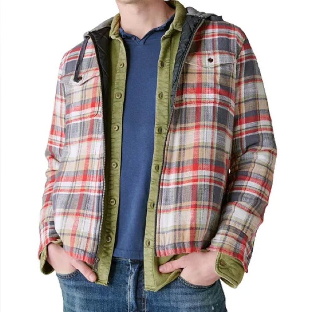 Lucky Brand Multicolor Plaid Shirt Jacket XL